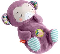Fisher-Price Mono Morado Hora de Dormir Juguete para bebés, sonajero portátil de Peluche con Movimiento de respiración y Luces para bebés recién Nacidos a Partir de 0 Meses, JLH41