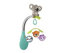 Fisher-Price Móvil Sensaciones dulces 3 en 1 para cuna Carrusel con koala y animales con sonidos relajantes y motor silencioso, regalo para bebé recién nacido (Mattel HGB90)