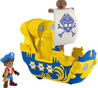 Fisher-Price Nickelodeon Santiago of The Seas Santiago Figura & El Bravo Pirate Ship Toy for Preschool Pretend Play Ages 3 Years and up