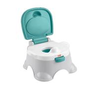 Fisher-Price Orinal Infantil 3 en 1 Aprende a IR al baño, Convertible en escalón, Juguete para bebés y niños, Color Verde Y Blanco