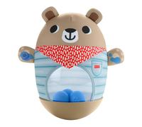 Fisher-Price Osito Inflable Golpea y balancea del Bosque de la Amistad Juguete para bebés, Oso balanceante Que fomenta Las Habilidades motoras Gruesas en bebés a Partir de 6 Meses, JLB83