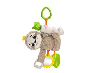 Fisher-Price Oso perezoso activity, juguete colgante con actividades para bebés recién nacidos (Mattel GHL39)