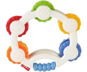 Fisher-Price Pandereta sorpresas, juguete musical para bebé +3 meses (Mattel BLT37)