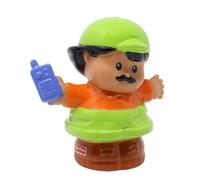 Fisher-Price Pieza de repuesto para colección Little People Animal Sonidos Zoo Train Playset 77949 - Figura de repuesto hispano Roberto Zookeeper - Sosteniendo teléfono celular azul
