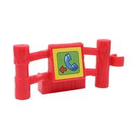 Fisher-Price Pieza de repuesto para coleccionables, animales bebés, sonidos, zoológico, granja, safari, 77984, poste de valla roja de repuesto con calcomanía para teléfono