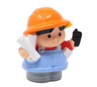 Fisher-Price Pieza de repuesto para juego coleccionable de Little People Construction Crane and Quarry Building C0300 - Figura de repuesto de arquitecto asiático Foreman - Planes de transporte y