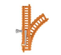 Fisher-Price Pieza de repuesto Thomas & Friends Trackmaster Builder Bucket Train Playset FXX69 - Repuesto naranja TR derecha pista de salida