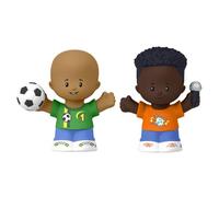 Fisher-Price Piezas de repuesto para coleccionables Little People School Family Playsets HXH06 - Reemplazo de fútbol para niños afroamericanos jóvenes y estrellas cantantes