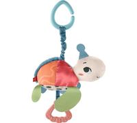 Fisher-Price Planet Friends Tortuga rebotes y tintineo Juguete para cochecito de bebé recién nacido con mordedor, Fabricado con un 80% de plástico reciclado y embalaje certificado FSC, (Mattel HKD62)