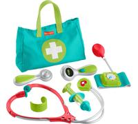 Fisher-Price Kit médico, juguete de imitación con estetoscopio y accesorios de medicina, con maletín de tela para transporte, juego de profesiones +3 años (HYH26)