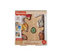 Fisher-Price Preschool Toy Wooden Balance Tree, 10 Wood Pieces for Stacking Deve