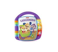 Fisher-Price Ríe y Aprende Libro Interactivo de Aprendizaje Cancionero, Juguete con Luces y Sonidos para bebé +6 Meses, versión español (FRC69)