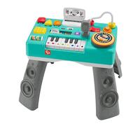 Fisher-Price Ríe y Aprende Mesa de Mezclas DJ Musical Piano de Juguete con Actividades, Luces y Sonidos, Sentado y de pie, bebés +6 Meses, versión español + portugués + Italiano + inglés (HRB60)