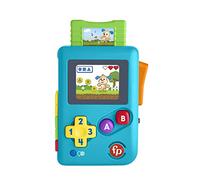 Fisher-Price Ríe y Aprende Miniconsola Retro de Aprendizaje con Luces y Sonidos, Juguete de para bebé +6 Meses, versión español + portugués + Italiano + inglés (HHX12)