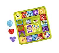 Fisher-Price Ríe y Aprende Perrito Tablero de actividades de juguete Perrito con piezas, actividades y sonidos, bebés +9 meses, Versión: UK-Inglés, HRB76
