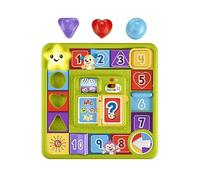 Fisher-Price Ríe y Aprende Perrito Tablero de Actividades de Juguete Perrito con Piezas, Actividades y Sonidos, bebés +9 Meses, versión español + portugués + Italiano + inglés (HRB69)