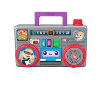 Fisher-Price Ríe y Aprende Radio Divertida de Juguete con Luces y Sonidos, Regalo para bebés +6 Meses, versión español + portugués + Italiano + inglés (HHX10)