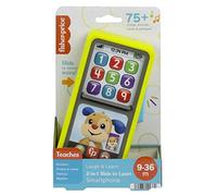 Fisher-Price Ríe y Aprende Smartphone desliza y aprende, Teléfono de Juguete de Aprendizaje con Sonidos, bebés +9 Meses, Versión: Alemán, HNL47