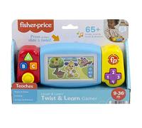 Fisher-Price Ríe y Aprende Videoconsola Gira y aprende, Juguete Interactivo de Aprendizaje con Luces y Sonidos, bebés +9 Meses, Versión: Alemán, HNL53