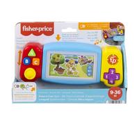 Fisher-Price Ríe y Aprende Videoconsola Gira y aprende, Juguete Interactivo de Aprendizaje con Luces y Sonidos, bebés +9 Meses, Versión: Neerlandés; Inglés, UK; Francés; Alemán; Italiano, HNL51