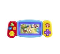 Fisher-Price Ríe y Aprende Videoconsola Gira y aprende, Juguete Interactivo de Aprendizaje con Luces y Sonidos, bebés +9 Meses, Versión: Neerlandés; Inglés, UK; Francés; Alemán; Italiano, HNL51