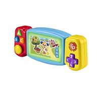 Fisher-Price Ríe y Aprende Videoconsola Gira y aprende, Juguete Interactivo de Aprendizaje con Luces y Sonidos, bebés +9 Meses, versión español + portugués + Italiano + inglés (HNL52)