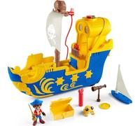 Fisher-Price Santiago of The Seas - Barco Pirata de Juguete con Luces y Sonidos El Bravo con Figura de Santiago para Mayores de 3 años