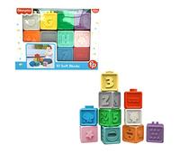 Fisher Price - Set de 10 Cubos apilables - Juguetes Infantiles para la bañera - Bloques apilables educativos en Animales, números, Formas y Colores - Juguetes Primera Infancia (DeQube 920D00096)