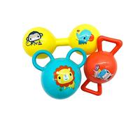 Fisher Price - Set de 3 Pesas sonajero - Diferentes Formas y agarres - Colección Juguetes Primera Infancia (DeQube 920D00080)