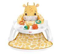 Fisher-Price Silla de suelo para bebé Jirafa con juguete de bandeja, para bebés hasta 11 kg (Mattel HPJ16)