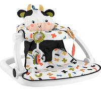 Fisher-Price Silla portátil para bebé, lindo asiento de vaca con mordedor sin BPA, juguete de desarrollo para recién nacidos