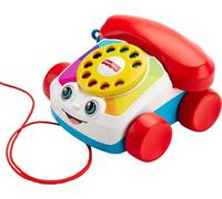 Fisher-Price Teléfono de arrastre Chatter Parlanchín FGW66, dial giratorio, ruedas, 1+ años