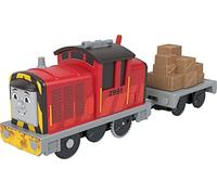 Fisher-Price Thomas and Friends - Tren de Juguete Salado, Motor motorizado a batería con Coche de Carga para Juego de simulación Preescolar, HMC21