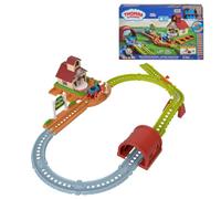 Fisher-Price Thomas & Friends Estación con Campana y Tren Thomas | Incluye 1 locomotora y vía con detalles: campana, carrusel pasajero, túnel y puerta, Fisher-Price, JLL35