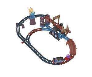 Fisher-Price Thomas y sus Amigos Circuito de tren motorizado, aventura en las cuevas de cristal con Thomas, puente basculante y pista de 2,5metros para niños y niñas a partir de 3 años, HMC28