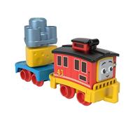 Fisher-Price Thomas y sus amigos Mi primer vagón de freno Bruno, Tren de juguete para empujar con 1 locomotora y 2 piezas de carga para apilar, juguete regalo para niños y niñas +18 meses, HXP56