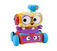 Fisher-Price Tito Robotito, Robot Aprendizaje 4 en 1, Juguete Interactivo con Luces y Sonidos, Regalo para bebés +6 Meses, Versión: Italiano, HDJ16