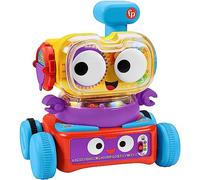 Fisher-Price Tito Robotito, Robot Aprendizaje 4 en 1, Juguete Interactivo con Luces y Sonidos, Regalo para bebés +6 Meses, Versión: Alemán, HCK39