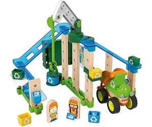 Fisher-Price Wonder Makers Centro de reciclaje, juguetes construcción niños +3 años (Mattel GFJ12)