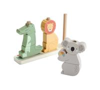 Fisher-Price Wood Baby Toy Stack & Sort Animals, 10 Wooden Pieces for Developmen