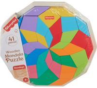 Fisher-Price Puzzle Mandala, Juego de imitación con 41 bloques de colores de madera con certificación FSC, juguete inspirado en Montessori, regalo para niños y niñas +3 años, HXT94