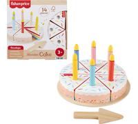 Fisher-Price Wood Pretend Play Toy Cake Set, 14-Piece Wooden F (Importación USA)
