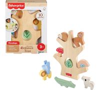 Fisher-Price Wood Stacking Toy Balance Tree, 10 Wooden Pieces (Importación USA)