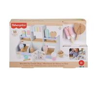 Fisher-Price Juguete de imitación Heladería de madera HXV21 18 piezas FSC Montessori +3 años