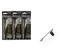 Fisher Recambios SPR4 para bolígrafo espacial Bullet Fisher color negro, paquete de 3 unidades más un clip negro gratis