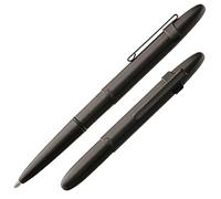 Fisher Space Pen - Bolígrafo de punta redonda con clip, color negro mate (S400BCL)