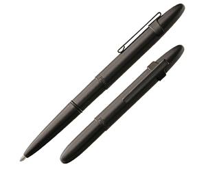 Fisher Space Pen - Bolígrafo de punta redonda con clip, color negro mate (S400BCL)