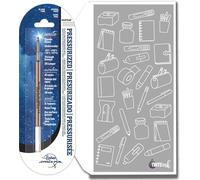 Fisher Space - Recambio de bolígrafo de tinta negra 1,2,3 Recambios finos, medianos o anchos, recargas presurizadas escribe bajo el agua, en papel húmedo, grasa y boca abajo (1, fino)