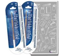 Fisher Space - Recambio para bolígrafo de tinta azul 1,2,3 recambios finos, medianos o anchos, repuestos a presión, escribe bajo el agua, sobre papel húmedo, grasa y boca abajo (2, fino)