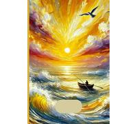 Fisherman at Sunset - Lined Notebook: 100-Page 6x9 Inch Notebook | Perfect for Notes, Journaling, and Planning | Scenic Sunset Over the Water